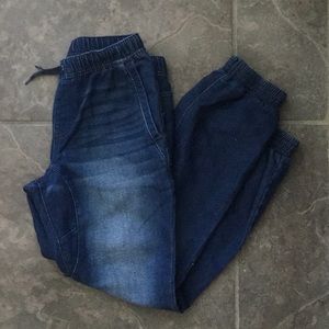 Boys’ soft cotton denim joggers. Size 14.